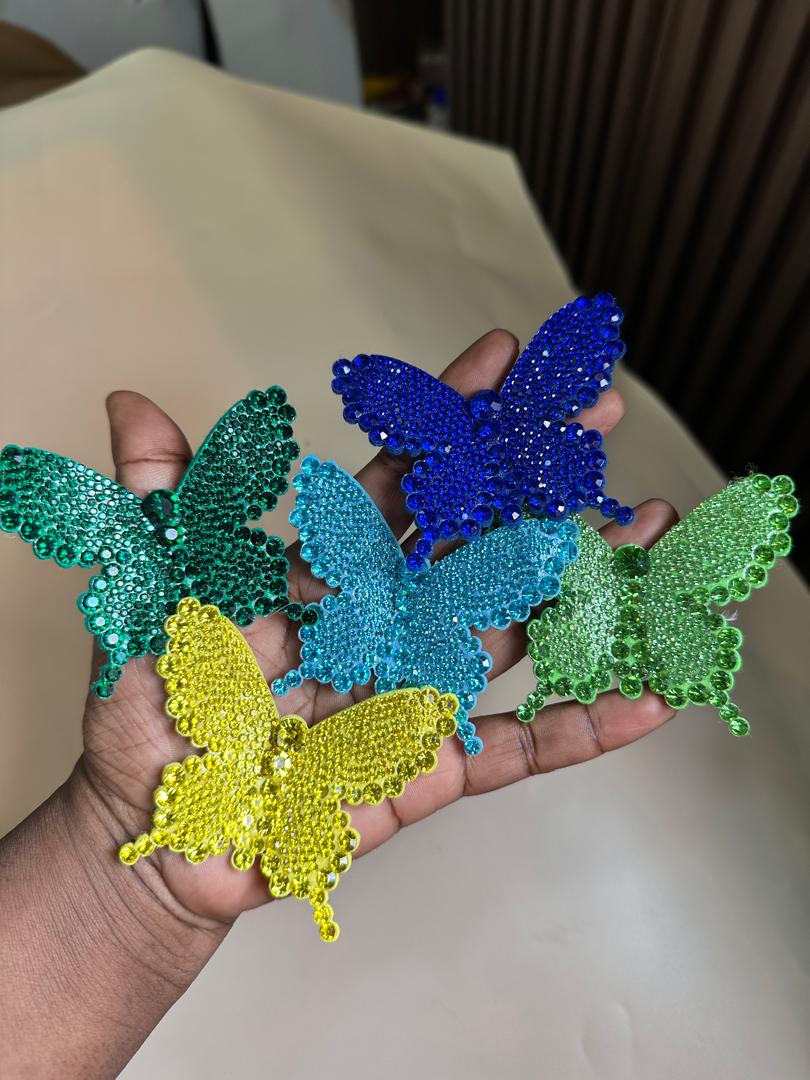 BUTTERFLY RHINESTONE FLOWER