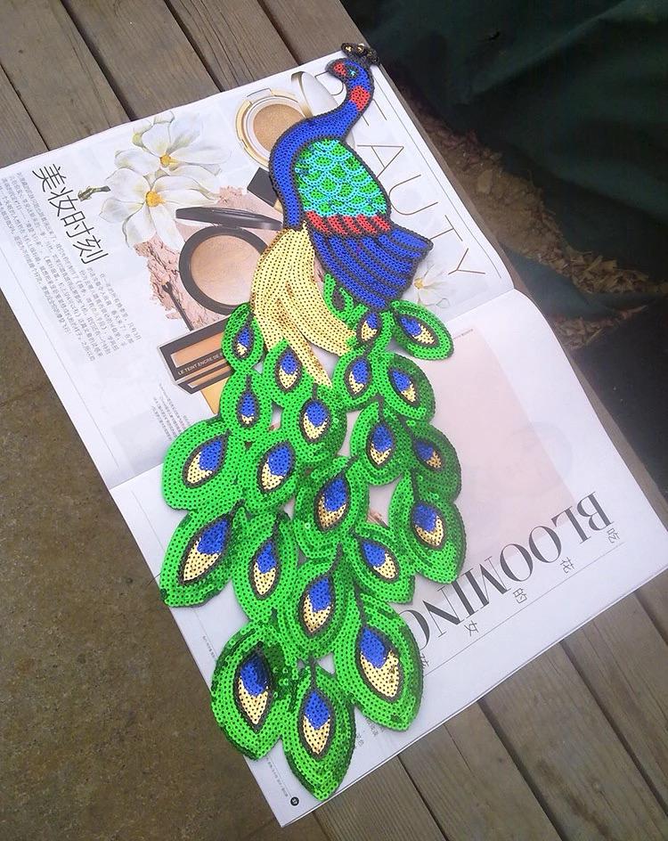 PEACOCK LONG APPLIQUE