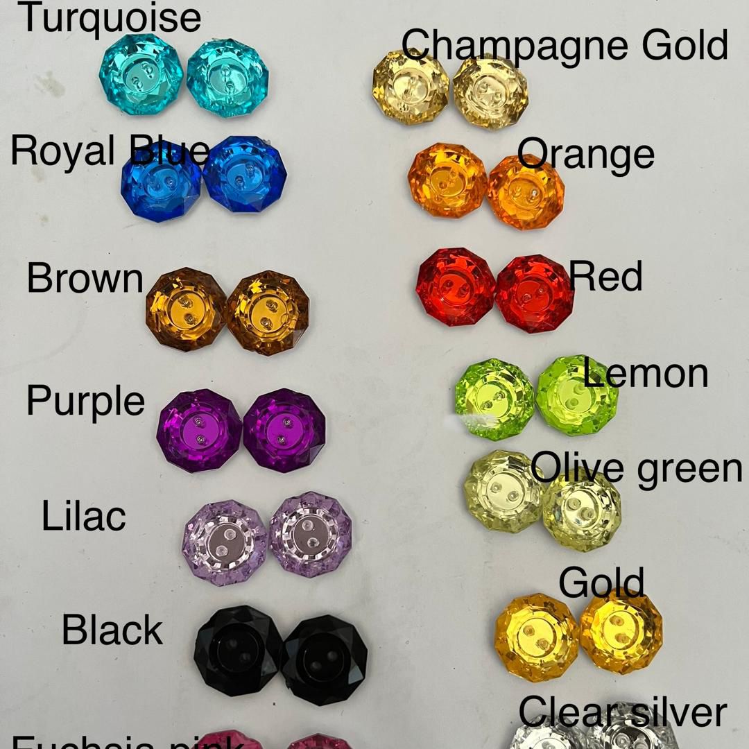 CRYSTAL SHIRT BUTTON BIG