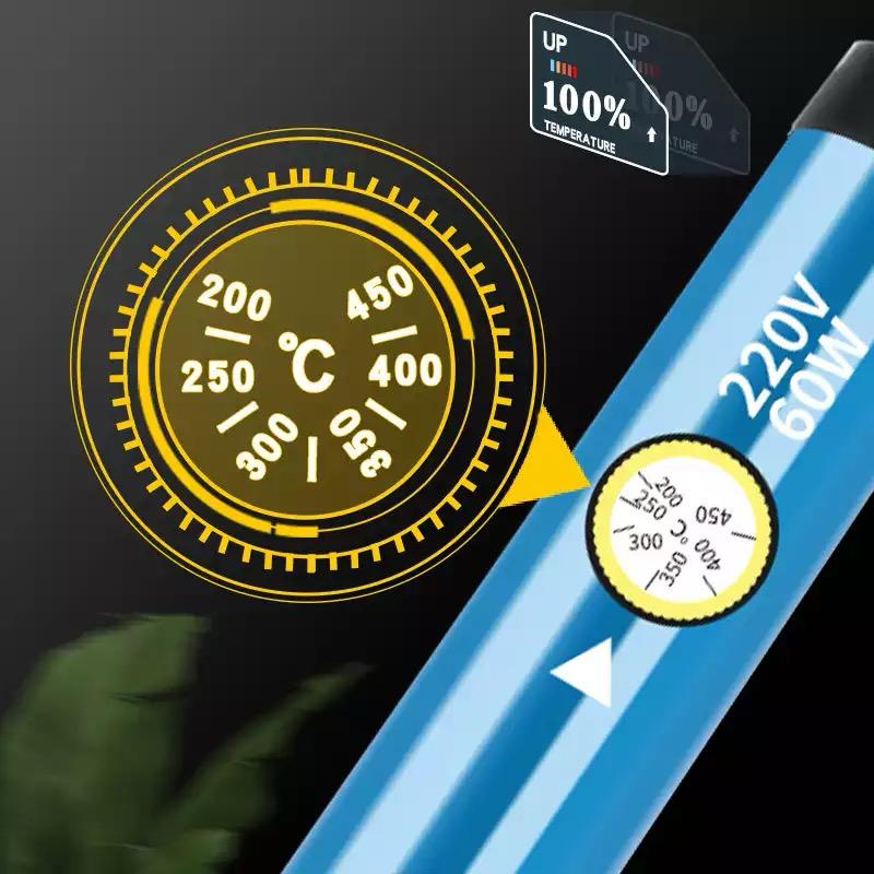 SOLDERING IRON WITH ADJUSTABLE TEMPERATURE CONTROL