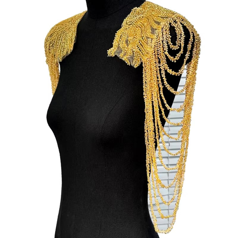 BIG BEADED ROPE APPLIQUE