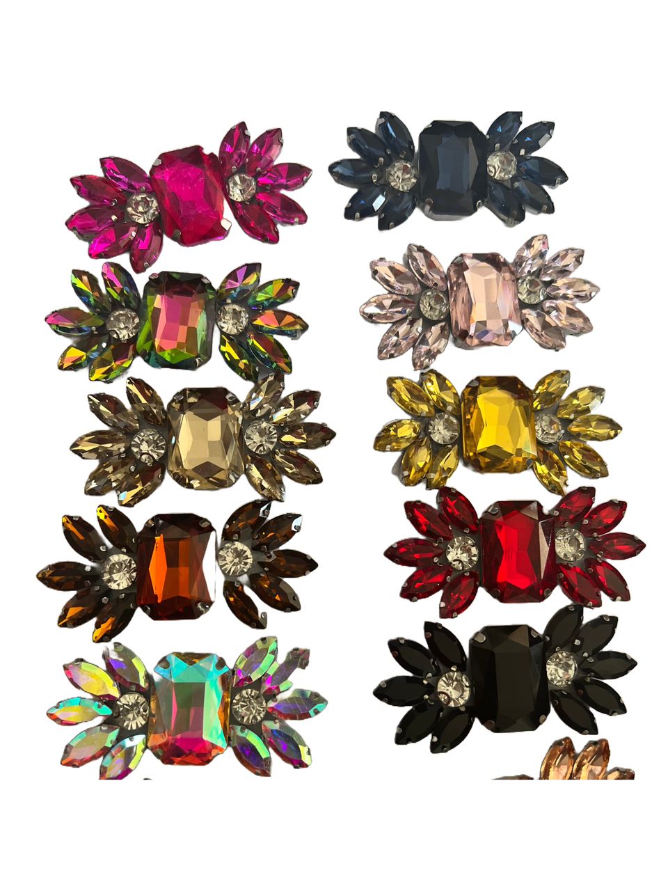 SQUARE CRYSTAL BROOCH
