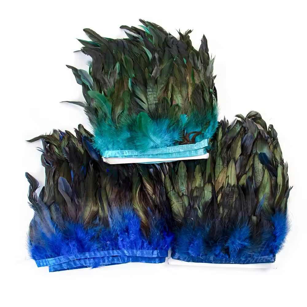 CHICKEN TWO TONE FEATHER TRIMMING