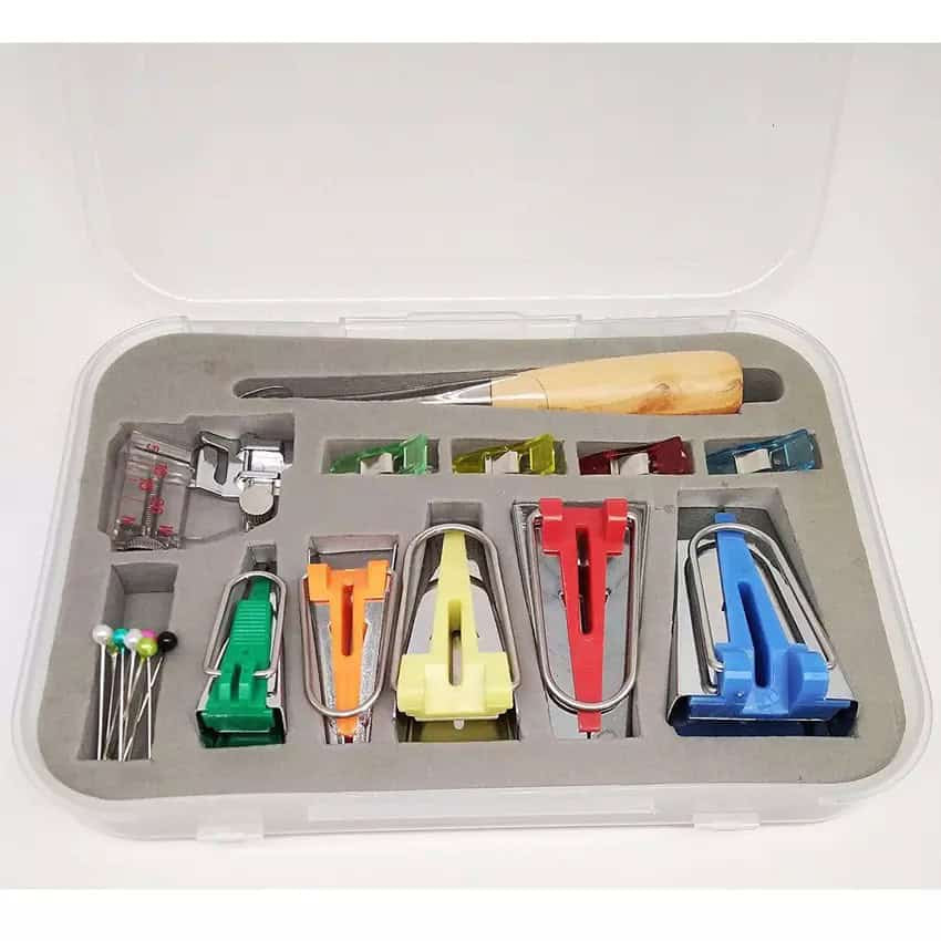BIAS TAPE MAKER SET WITH QUILTING TOOL