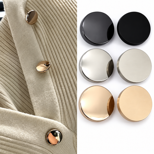 FLAT DISK METAL BUTTON GOLD