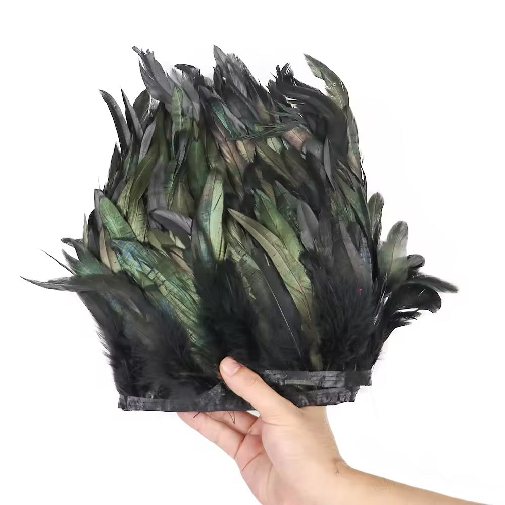 CHICKEN TWO TONE FEATHER TRIMMING