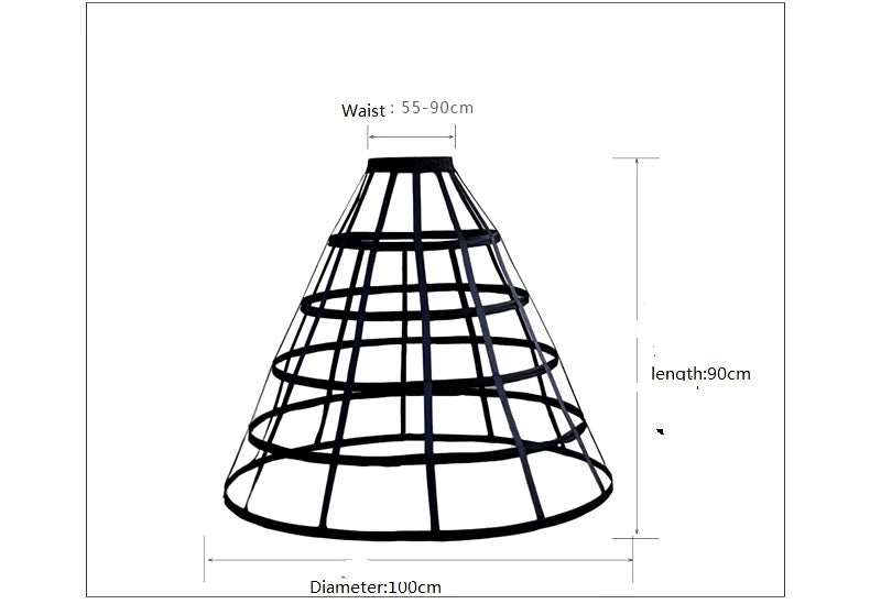 CAGE PETTICOAT BIRDCAGE FISHBONE UNDERSKIRT PETICOAT