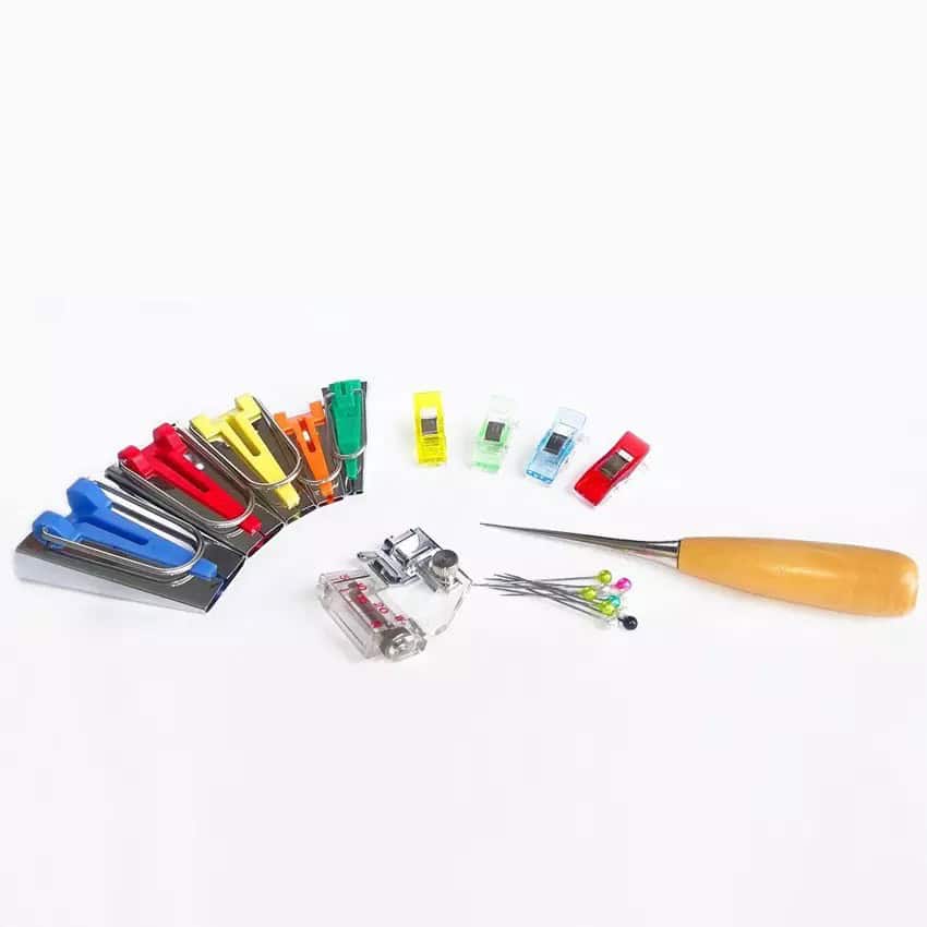 BIAS TAPE MAKER SET WITH QUILTING TOOL