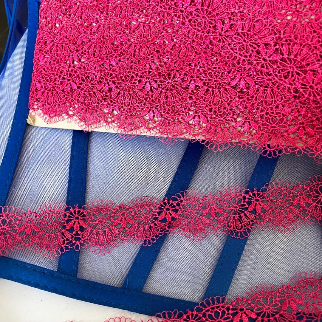 PINK SLIM LACE TRIMMING