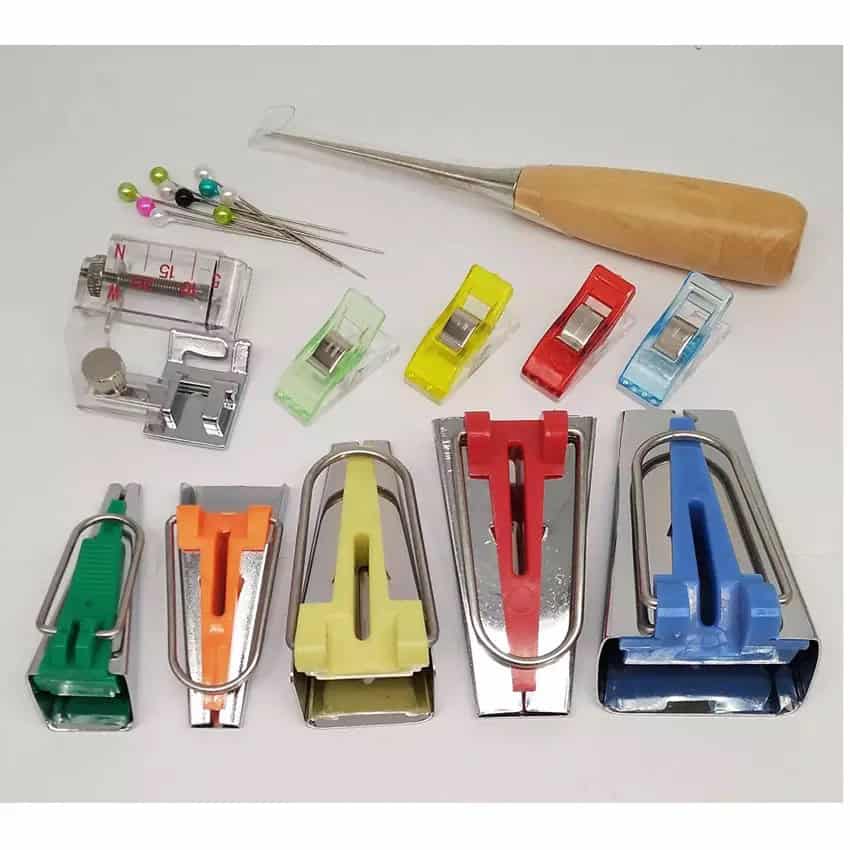 BIAS TAPE MAKER SET WITH QUILTING TOOL