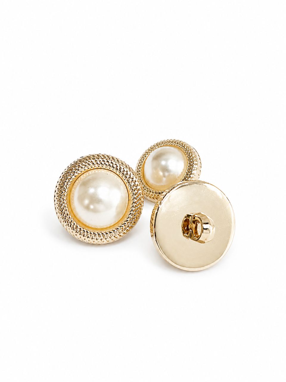 PENDANT BUTTON WITH PEARL ROPE GOLD