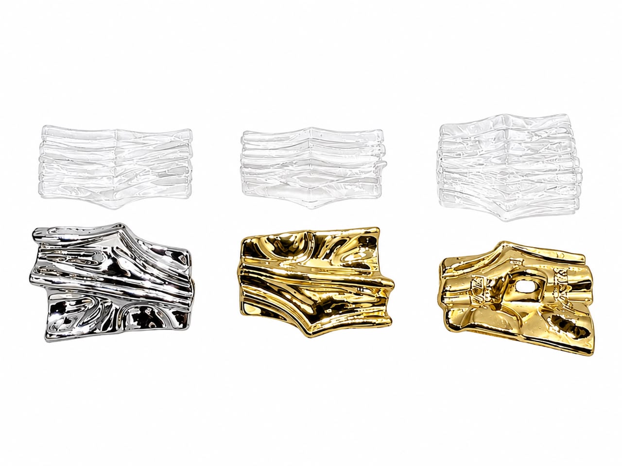 ALLOY WAVE METAL BUTTON