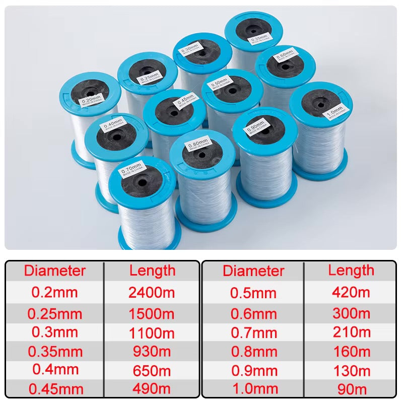 FISHING LINE NON STRETCHY CLEAR CRYSTAL BEADING CRAFT STRING WIRE CORD THREAD