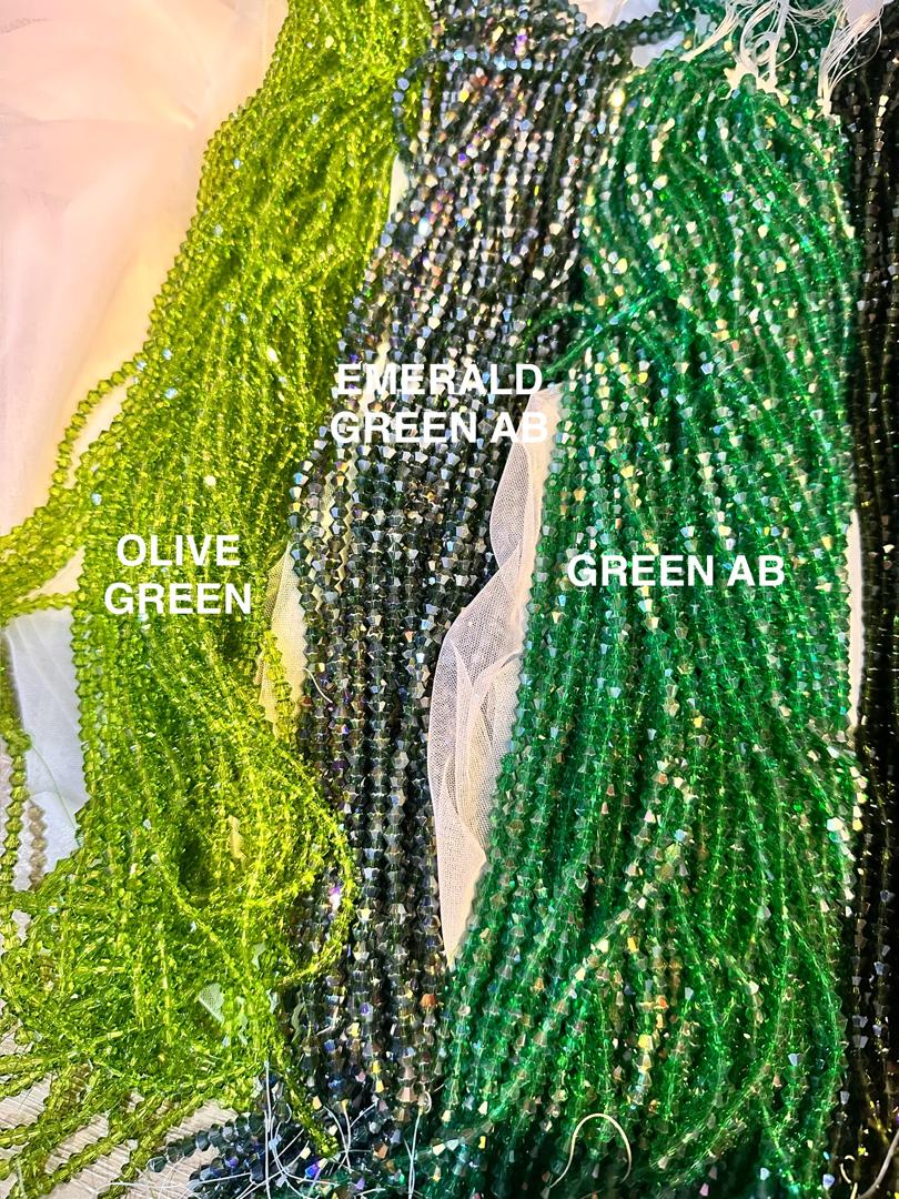 CRYSTAL BEADS BICONE GLASS BEADS 4MM PRECIOSA FACETED CRYSTAL GLASS BEADS