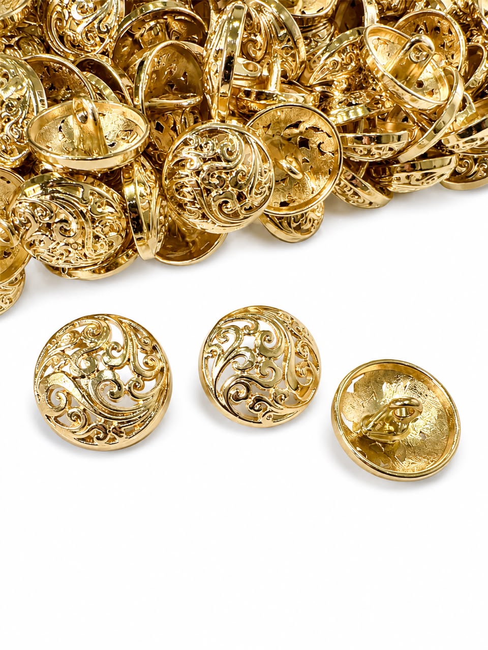 VINE METAL BUTTON GOLD