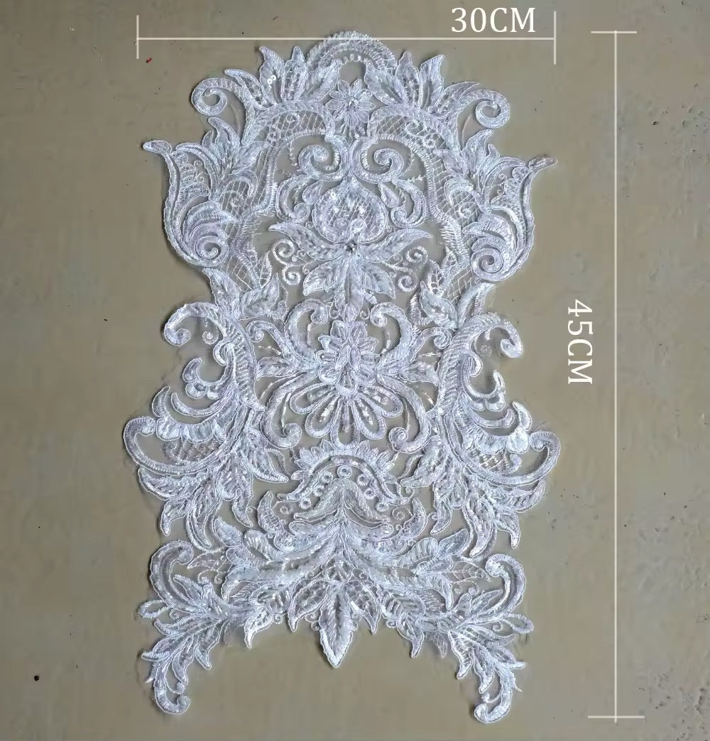 BRIDAL BEADED NECKLINE OFF WHITE