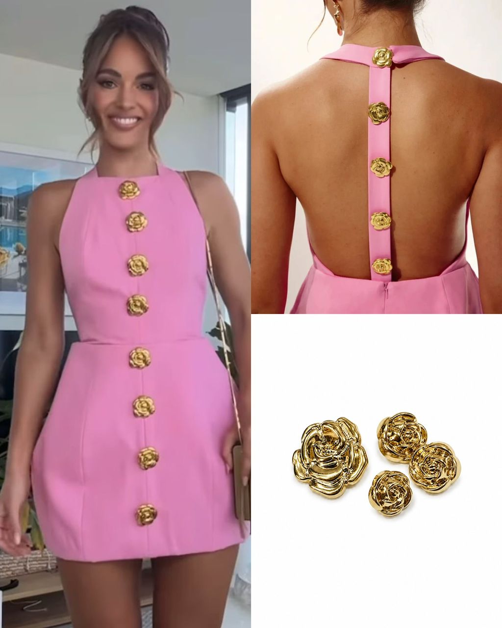 FLOWER ROSE BUTTON