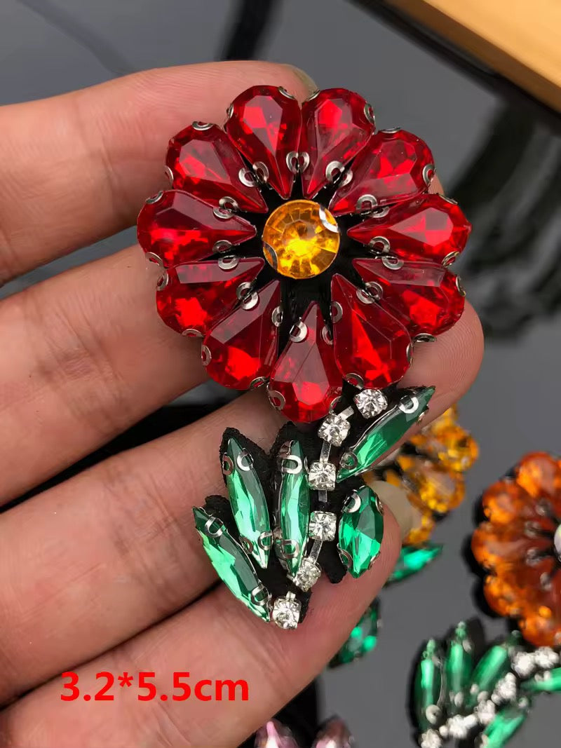 RHINESTONE ROSE APPLIQUE
