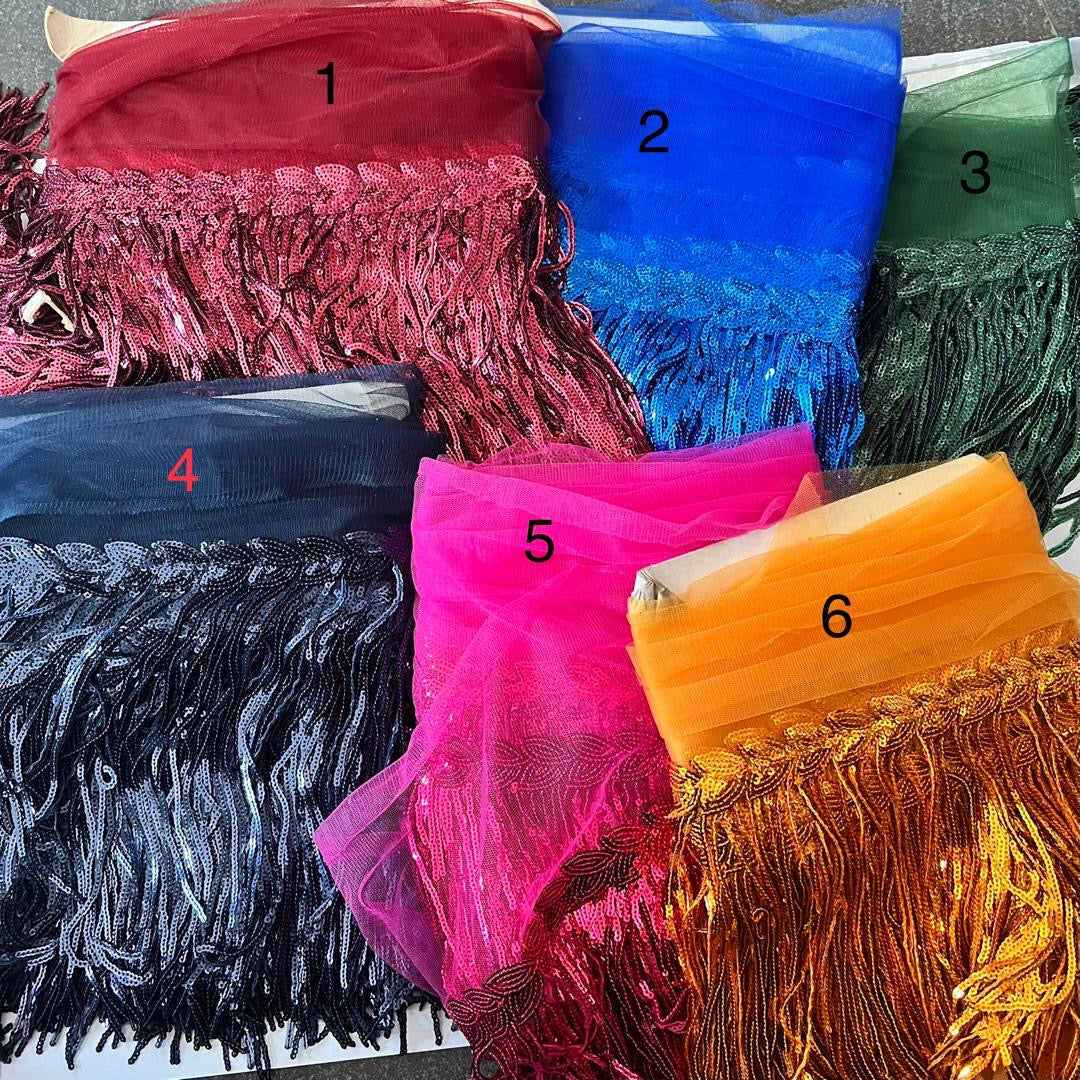 SEQUIN FRINGE TASSEL SHINY 20CM
