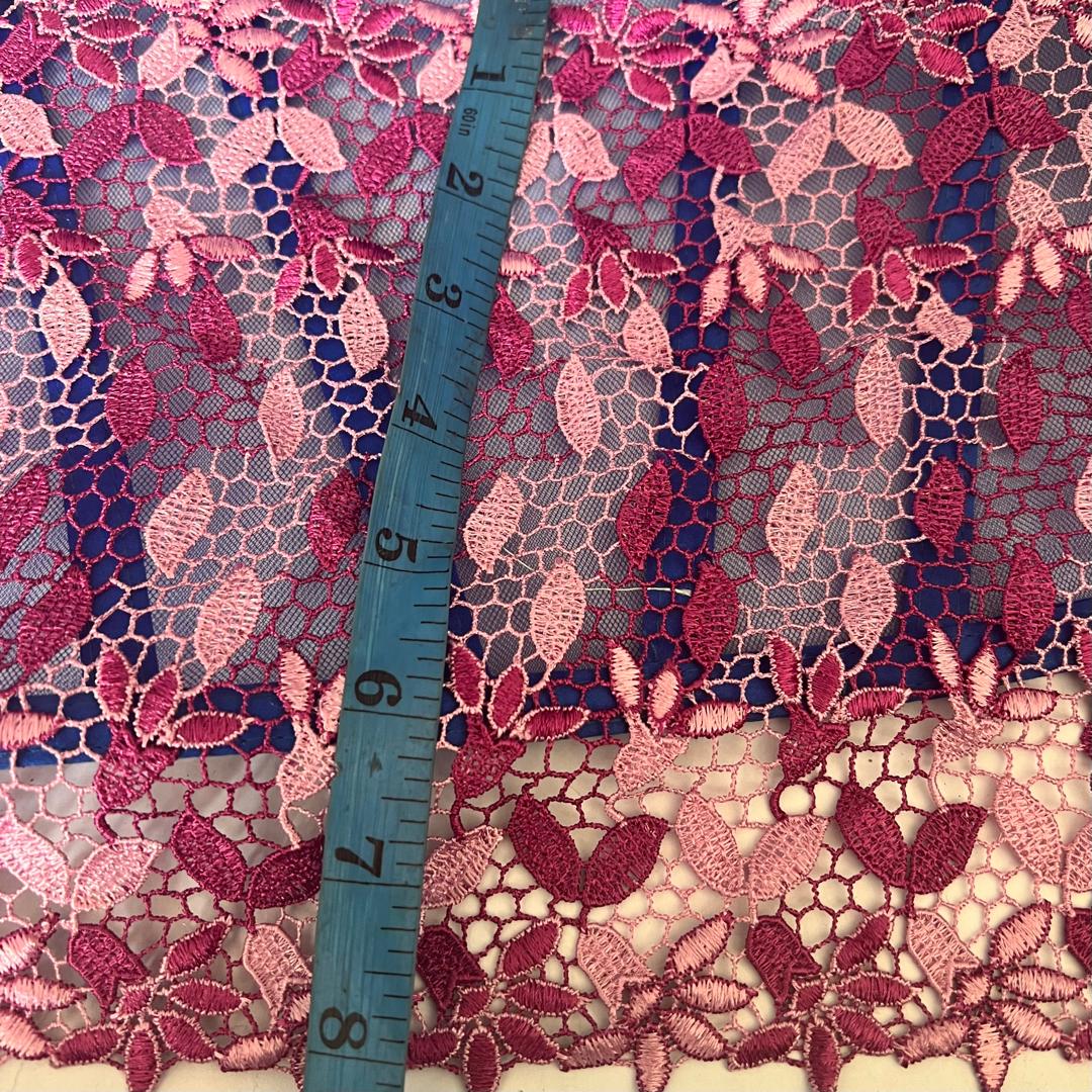 PINK AND MAGENTA MIX GUI PURE LACE TRIMMING