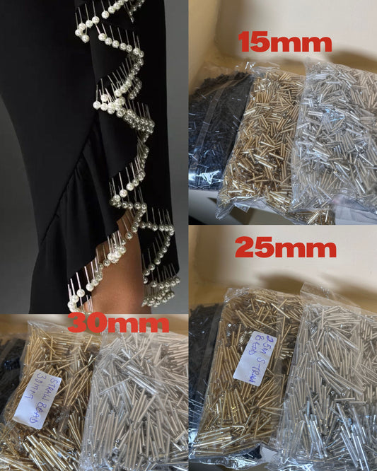 LONG STRAW BEADS/ BUNGLE BEADS/ RICE BEADS