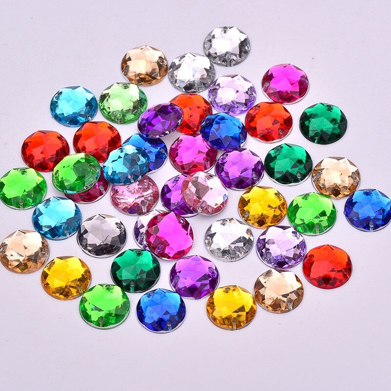 CIRCLE SEW ON ACRYLIC CRYSTAL