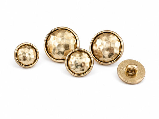 HAMMERED DOME BUTTON GOLD