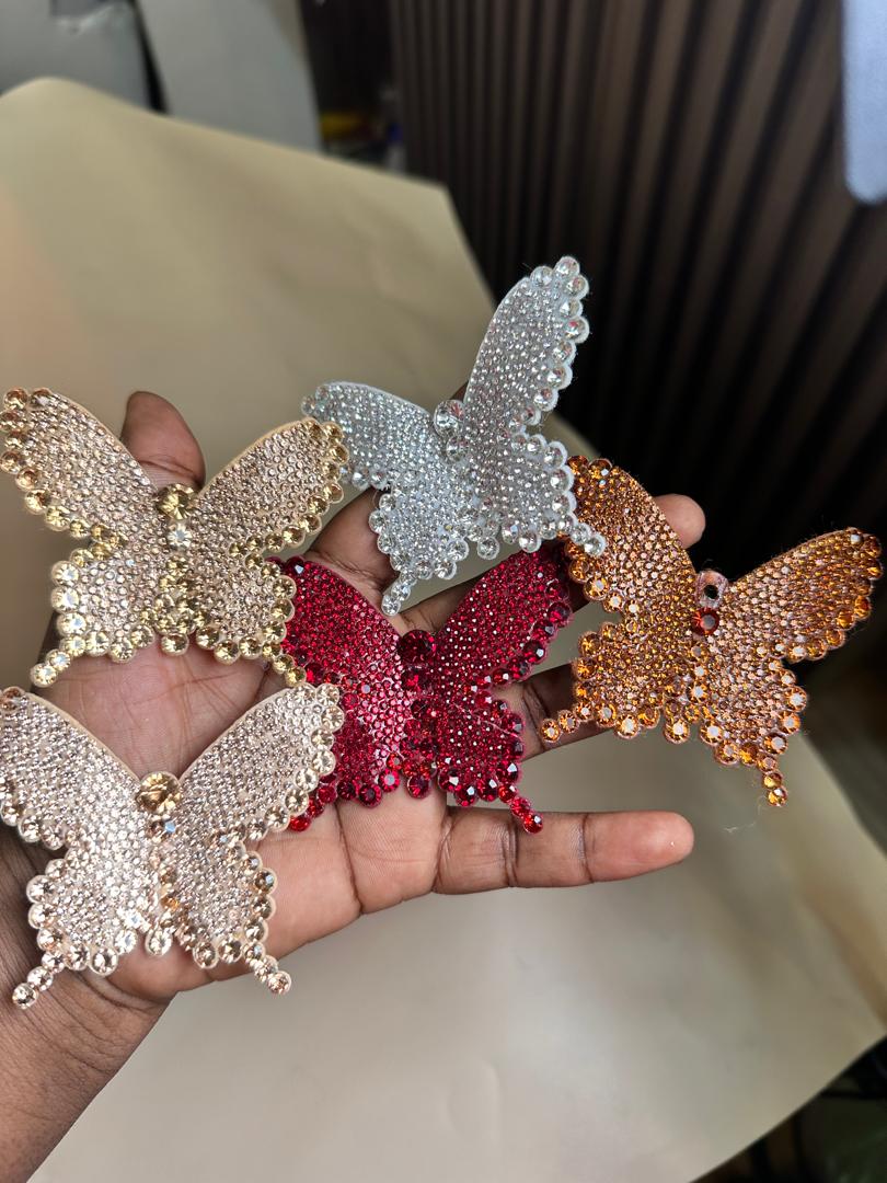 BUTTERFLY RHINESTONE FLOWER