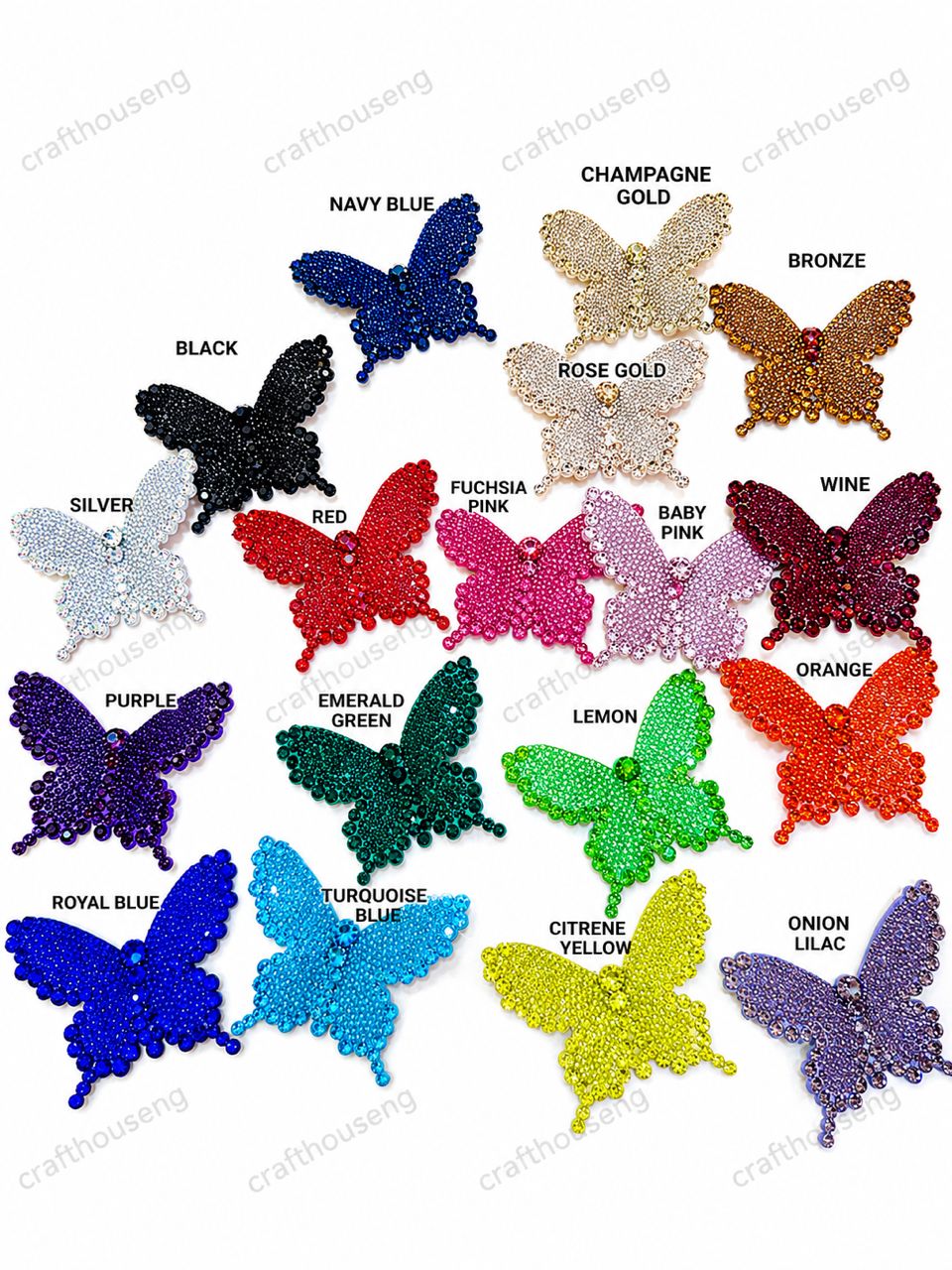 BUTTERFLY RHINESTONE FLOWER