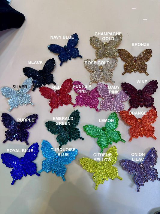 BUTTERFLY RHINESTONE FLOWER