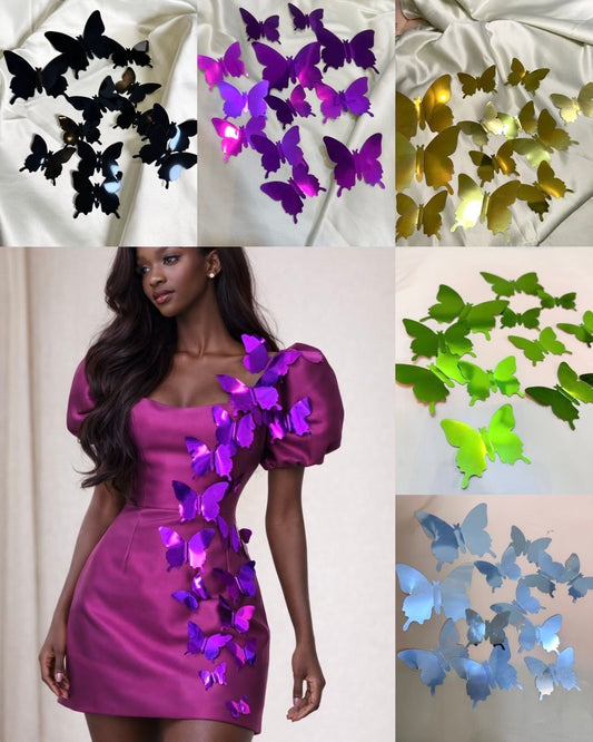 3D MIRROR SEQUIN BUTTERFLY