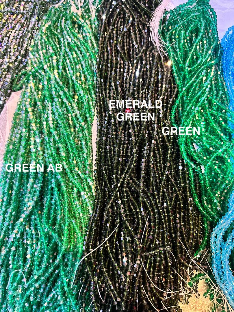 CRYSTAL BEADS BICONE GLASS BEADS 4MM PRECIOSA FACETED CRYSTAL GLASS BEADS