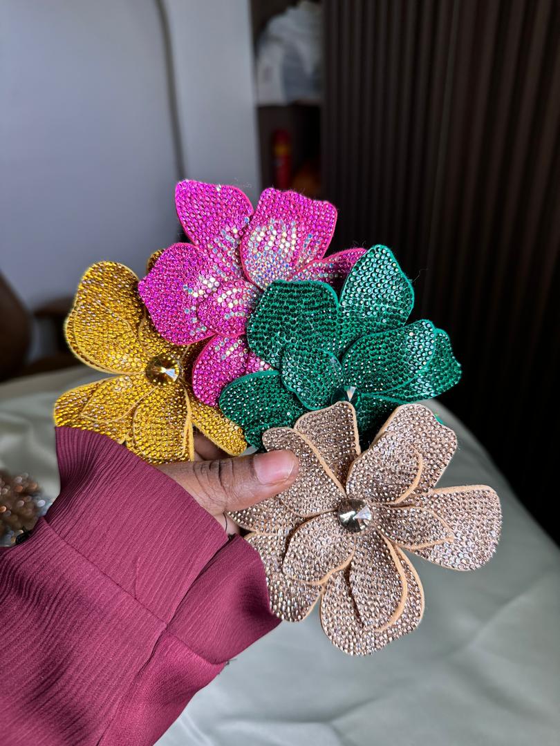 RADIANT RHINESTONE FLOWER SMALL