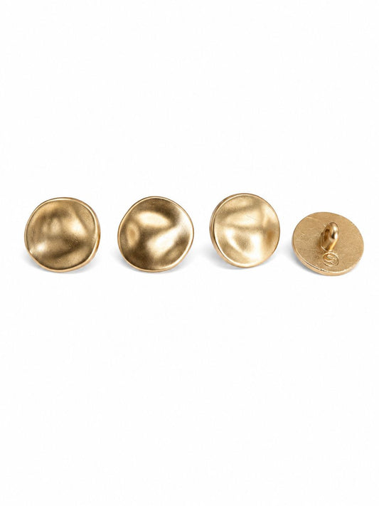 PUFFED ROUND BUTTON MATTE GOLD