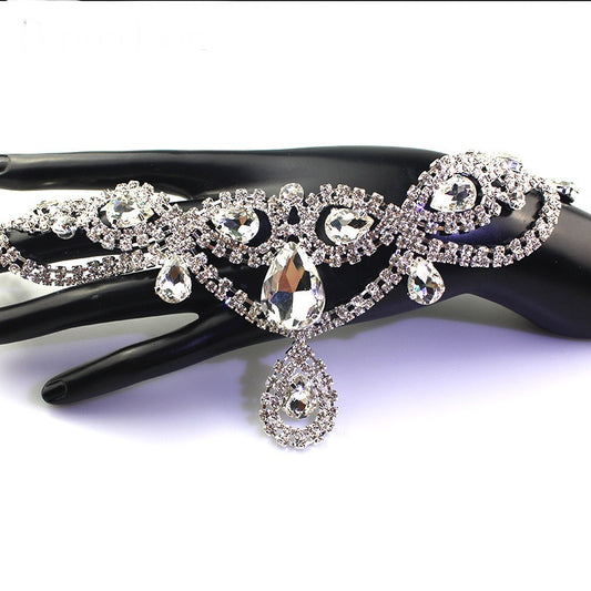 RHINESTONE DROP CRYSTAL BRIDAL NECKLINE