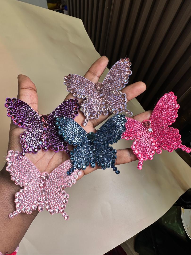 BUTTERFLY RHINESTONE FLOWER