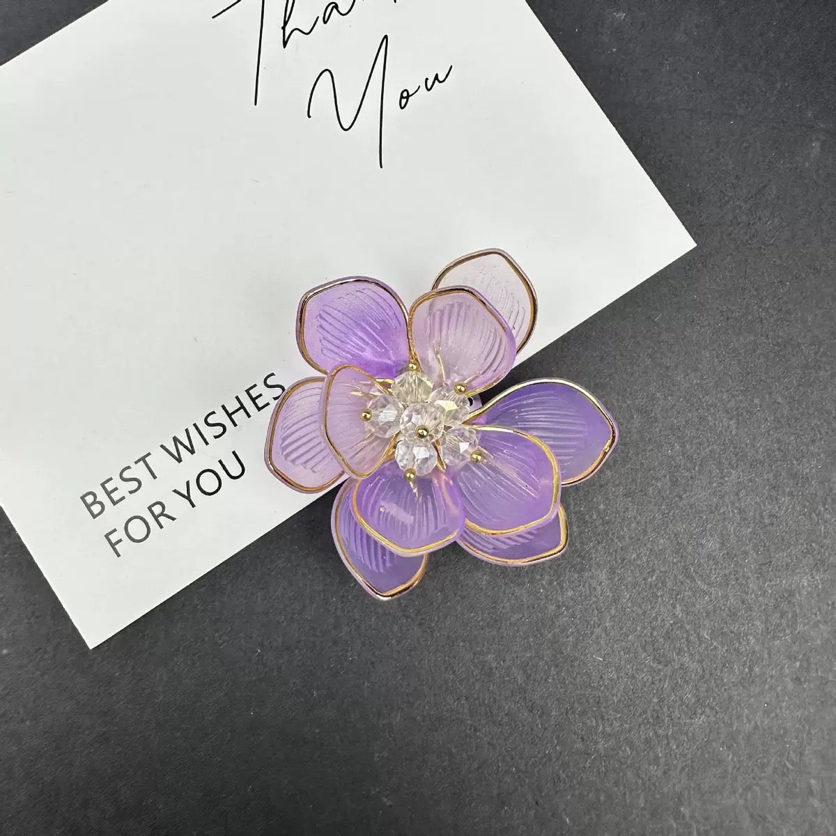 GOLD OUTLINE ACRYLIC FLOWER