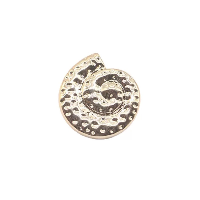 SPIRAL SHELL BUTTON GOLD