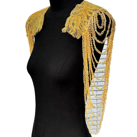 BIG BEADED ROPE APPLIQUE