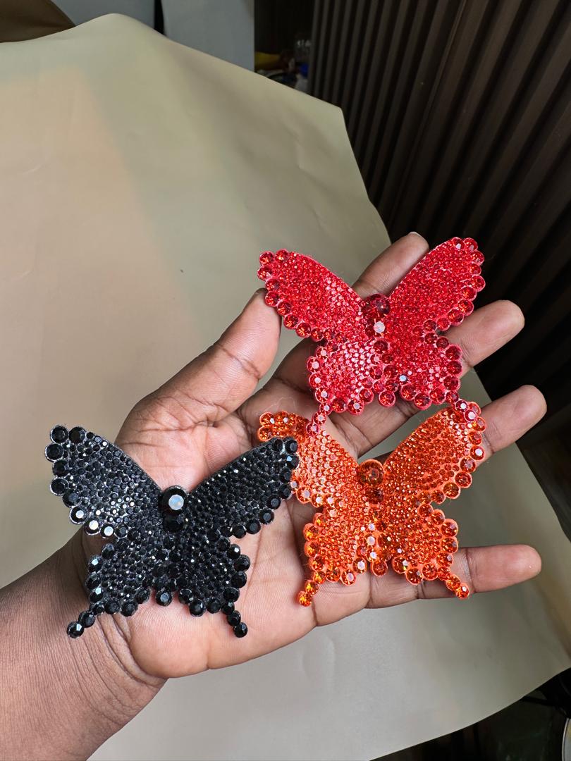 BUTTERFLY RHINESTONE FLOWER