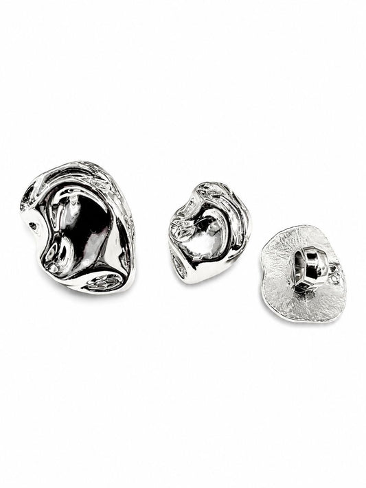 FLUID BUTTON SHINY SILVER