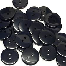 TWO HOLE BREAD BUTTON BLACK