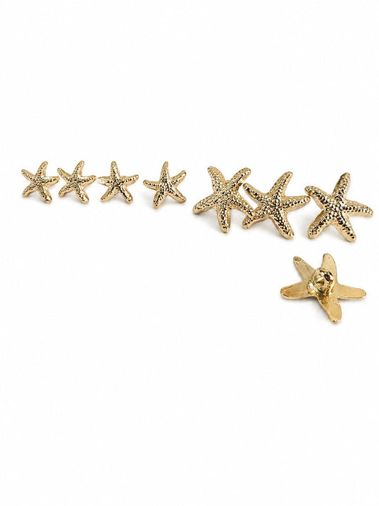 STARFISH BUTTON GOLD