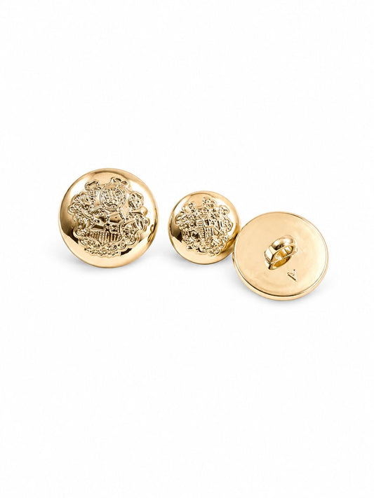 CREST BADGE BUTTON GOLD