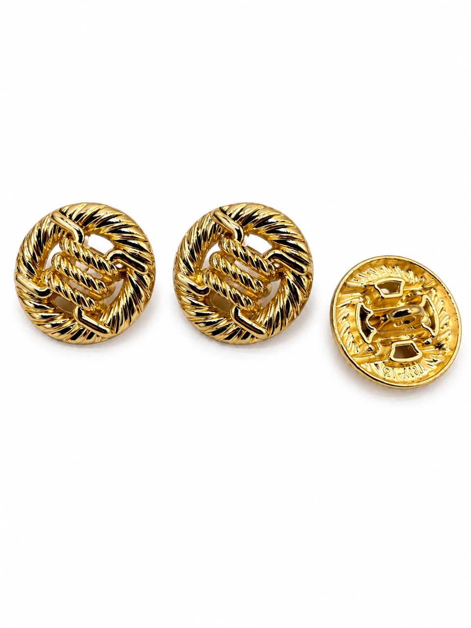 TWISTED ROPE METAL BUTTON