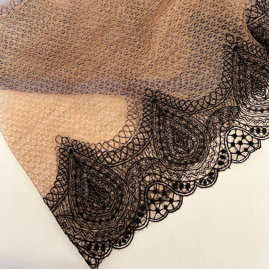 BROWN SOFT LACE TRIMMING