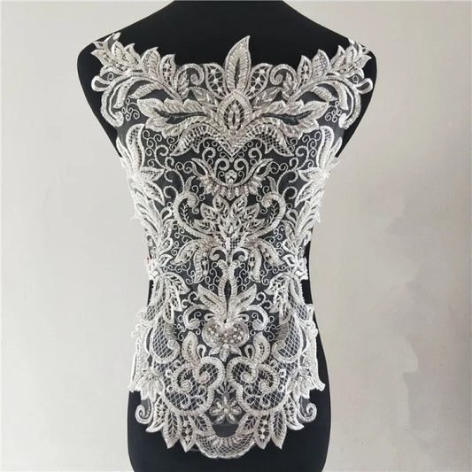 BRIDAL BEADED NECKLINE OFF WHITE