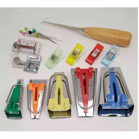 BIAS TAPE MAKER SET WITH QUILTING TOOL
