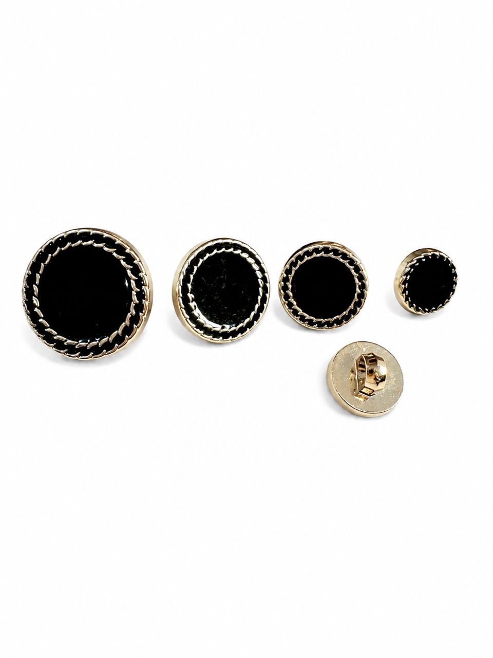 ROUND ROPE FRAME BUTTON BLACK