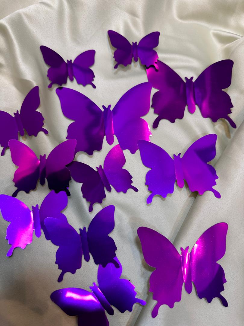 3D MIRROR SEQUIN BUTTERFLY